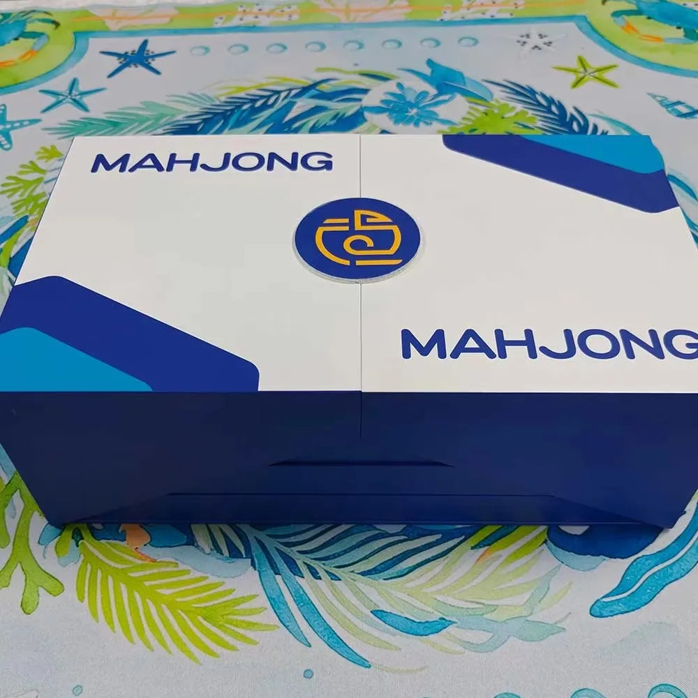 Flow Mahjong Neptune Ocean Series navy gift box with brand logo